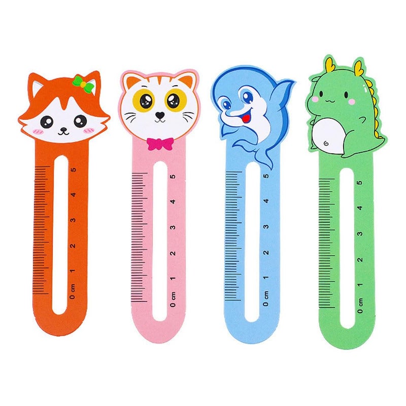 JLONEX 200 PCS Cute Animal Bookmarks for Kids with 10 Different Kawaii Animal Patterns Ruler Style Bookmarks Bulk Page Markers for Women Kids Students Book Lovers Gift School Home Office Supplies - Image 3