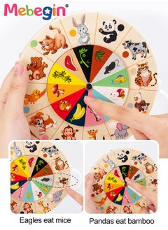 MEBEGIN Multifunctional Formula Decomposition Palte with Handle, Double-Sided Multiplication Decomposition Disk, Math Teaching Aids for Kids, Animal Pairing Turntable, Educational Toys, Easy to Carry, Ideal Gift for Kids Aged 3+, 16*18.5cm  - Image 5