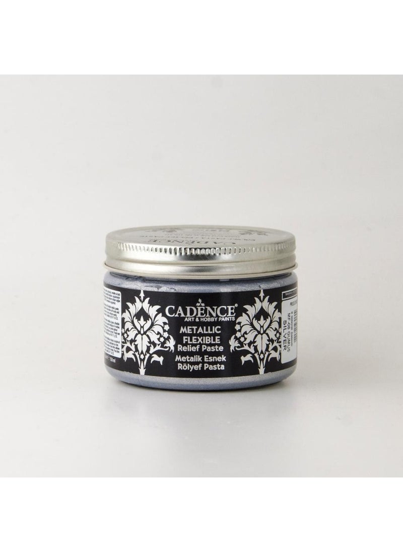 Cadence Metallic Flexible Relief Paste MF06 Silver 150ML 
