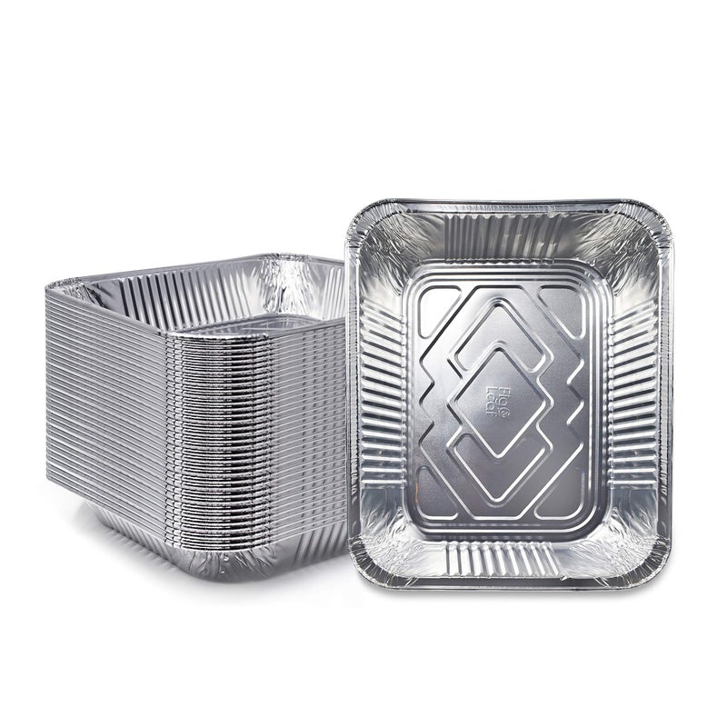 30 Pack Premium Lasagna Pans 14 x 10 x 3 Heavy Duty l Disposable Aluminum Foil for Roasting Turkey Baking or Cooking