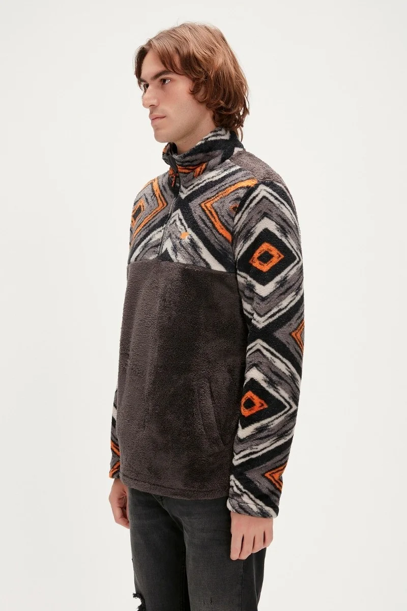 Bad Bear 23.02.29.002-C02 Afro Full-Zip Men's Plush Fleece