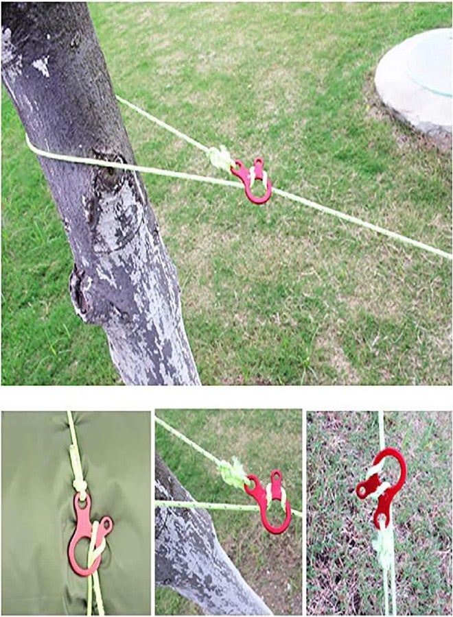 Takelablaze 20Pcs Guyline Wind Rope Buckle Aluminum Alloy Guyline Cord Adjuster Tent Tensioners Rope Adjuster Tent Rope Adjusters for Tent Camping Hiking Outdoor Activity - Image 5