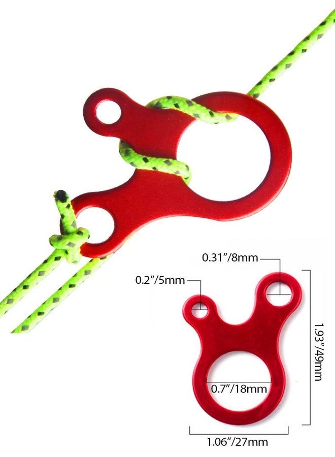 Takelablaze 20Pcs Guyline Wind Rope Buckle Aluminum Alloy Guyline Cord Adjuster Tent Tensioners Rope Adjuster Tent Rope Adjusters for Tent Camping Hiking Outdoor Activity - Image 3