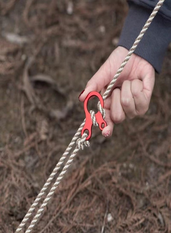 Takelablaze 20Pcs Guyline Wind Rope Buckle Aluminum Alloy Guyline Cord Adjuster Tent Tensioners Rope Adjuster Tent Rope Adjusters for Tent Camping Hiking Outdoor Activity - Image 2