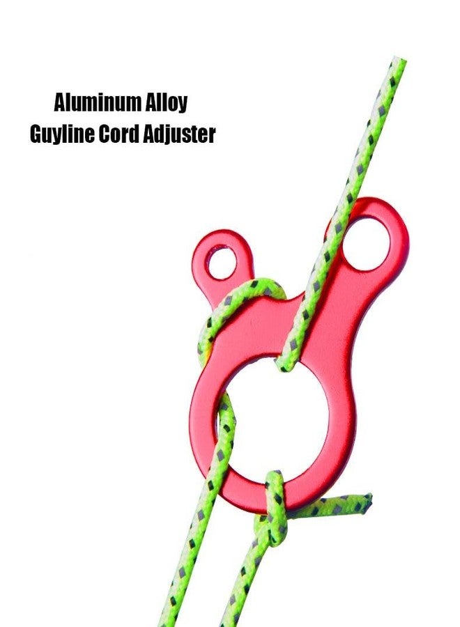 Takelablaze 20Pcs Guyline Wind Rope Buckle Aluminum Alloy Guyline Cord Adjuster Tent Tensioners Rope Adjuster Tent Rope Adjusters for Tent Camping Hiking Outdoor Activity - Image 4
