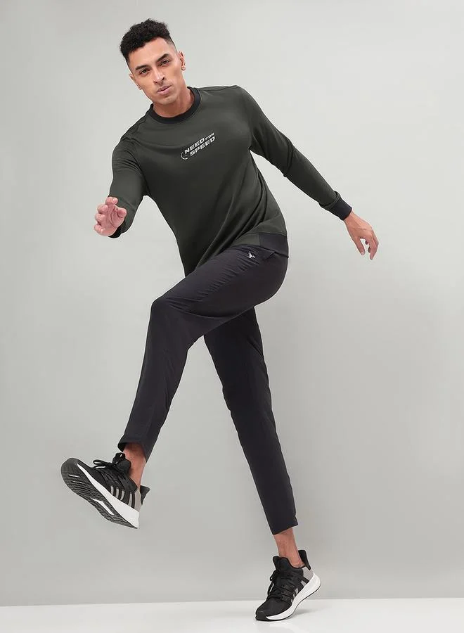 Technosport Full Sleeve Fleece Printed Sweatshirt by Styli