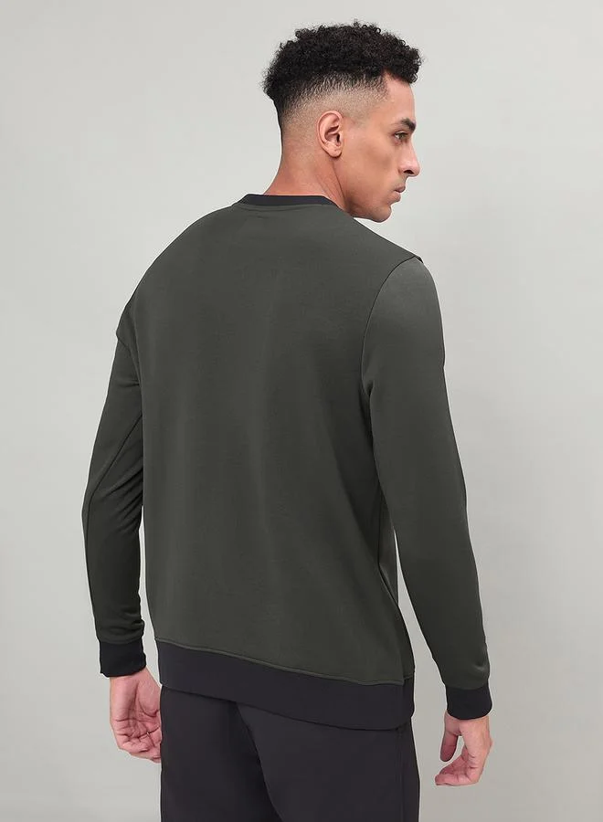 Technosport Full Sleeve Fleece Printed Sweatshirt by Styli