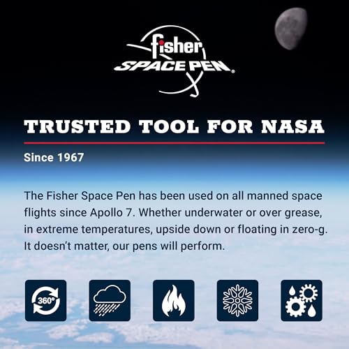 Fisher Space Pen Lacquered Brass Cap-O-Matic Space Pen, Ballpoint, Black Ink, Pocket Clip, Gift Box, Made in the USA - Image 4