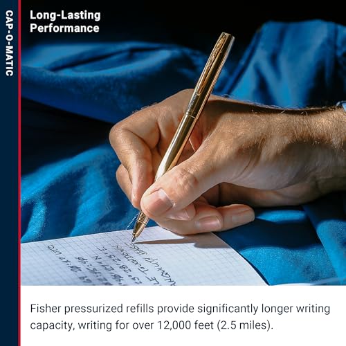 Fisher Space Pen Lacquered Brass Cap-O-Matic Space Pen, Ballpoint, Black Ink, Pocket Clip, Gift Box, Made in the USA - Image 5