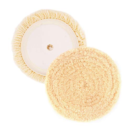 Makitoyo 3PCS Wool Buffing Pad Kit 8 Inch, 8" (200mm) 100% Natural Wool Hook and Loop Grip Polishing Pad for Car Polishing, Buffing and Cutting for Automotive, Marine and Epoxies - Image 2