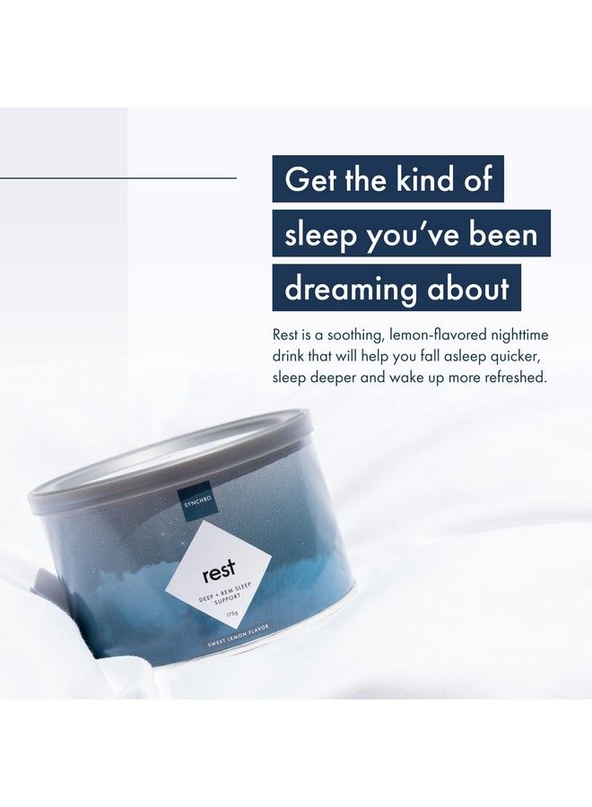 Rest Sleep Supplements Relaxing Sleep Aids For Adults Powdered Magnesium Supplement For Deep Sleep Support Nighttime Drink Sleep Supplement Sweet Lemon Flavor 175 Grams