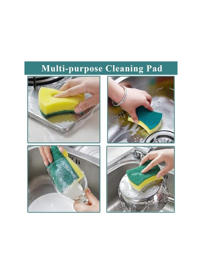 PROMASS 12 Pack Kitchen Cleaning Sponges - Non-Scratch Sponge Scrubber, Multi-Purpose Washing Up Pads for Pan, Pot, Garage, Bathroom, Furniture, Dishes, Car & Steel Wash - Image 3