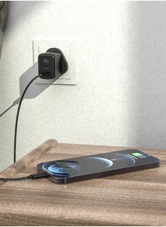 Pawa Stout Gan Travel Charger With Dual PD port 35W-Black  - Image 3