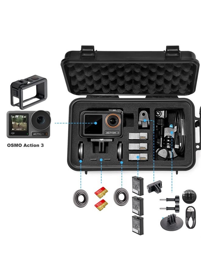 Lekufee - Small Waterproof Carrying Case for DJI Osmo Action 4/Osmo Action 3 Camera and Accessories(Case Only) - Image 1