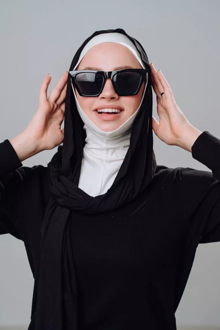 Women Inner Hijab Solid Color Balaclava Headscarf With Adjustable Back Tie For Abaya Elastic Breathable Versatile Headband Turban Full Neck Hijabs - Image 1