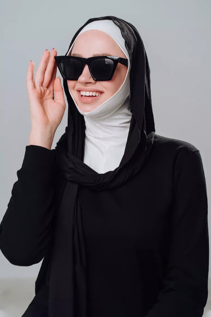 Women Inner Hijab Solid Color Balaclava Headscarf With Adjustable Back Tie For Abaya Elastic Breathable Versatile Headband Turban Full Neck Hijabs - Image 3