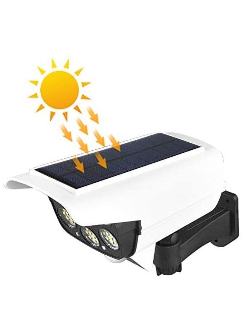 Simulation Solar Powered Sensor Light 77 LED Street Spotlight Outdoor Garden Wall Lamp Fake Camera  - Image 4