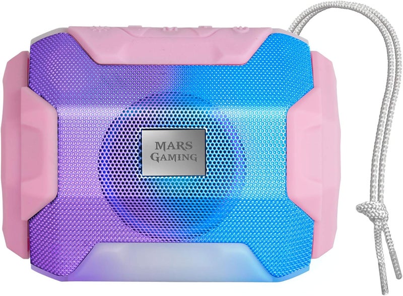 MARS GAMING MSBAXP, Bluetooth RGB Speaker, Compact,10W, USB/MicroSD/Radio, Pink - Image 2