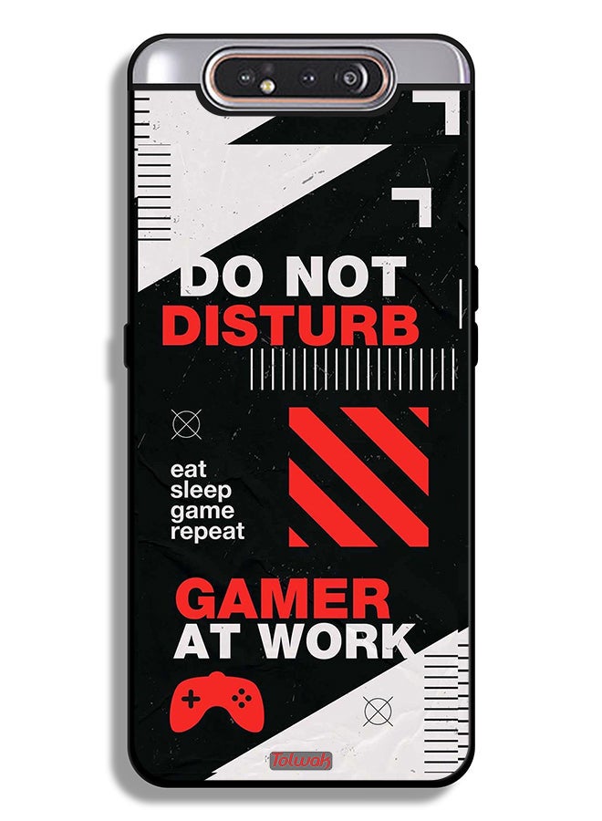 Tolwak Samsung Galaxy A80 Protective Case Cover Do Not Disturb Gamer At Work - Image 1