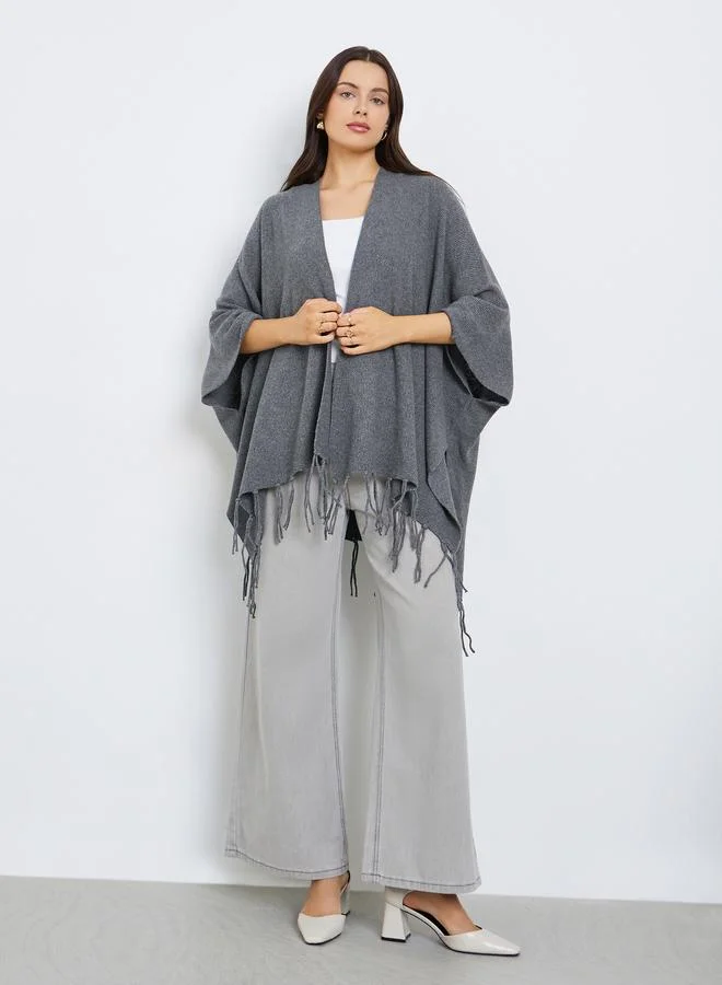 ستايلي كارديجان كيب واسع بتفاصيل ممزقة