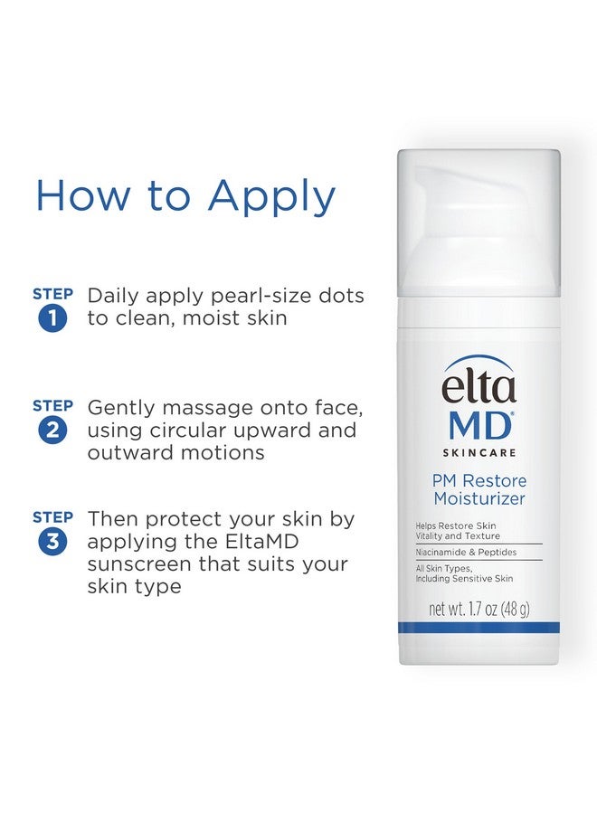 EltaMD PM Restore Face Moisturizer, Night Moisturizer for Face, Safe For All Skin Types, 1.7 oz Pump - Image 4