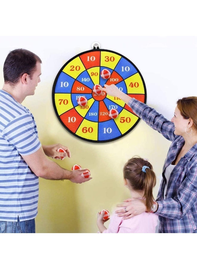 ECVV 28Cm Dart Board Set, Double-Sided Dart Board for Kids with 4Pcs, 2 Sticky Ball and 2 Sticky Dart, Foldable Indoor Outdoor Party Safe Dart Game Toy Sports Gifts for 3-12 Boys Kids Adult - Image 5