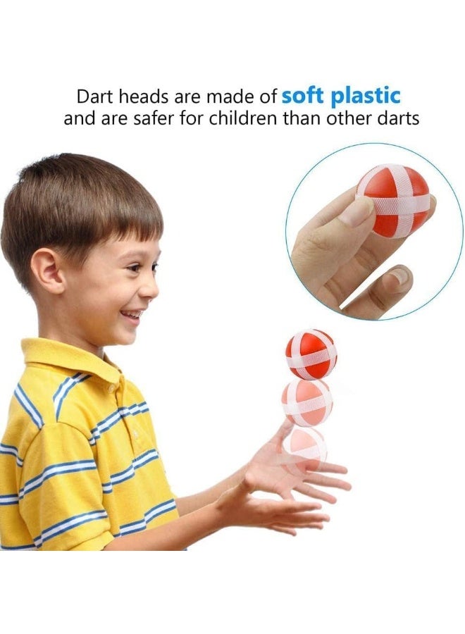 ECVV 28Cm Dart Board Set, Double-Sided Dart Board for Kids with 4Pcs, 2 Sticky Ball and 2 Sticky Dart, Foldable Indoor Outdoor Party Safe Dart Game Toy Sports Gifts for 3-12 Boys Kids Adult - Image 4