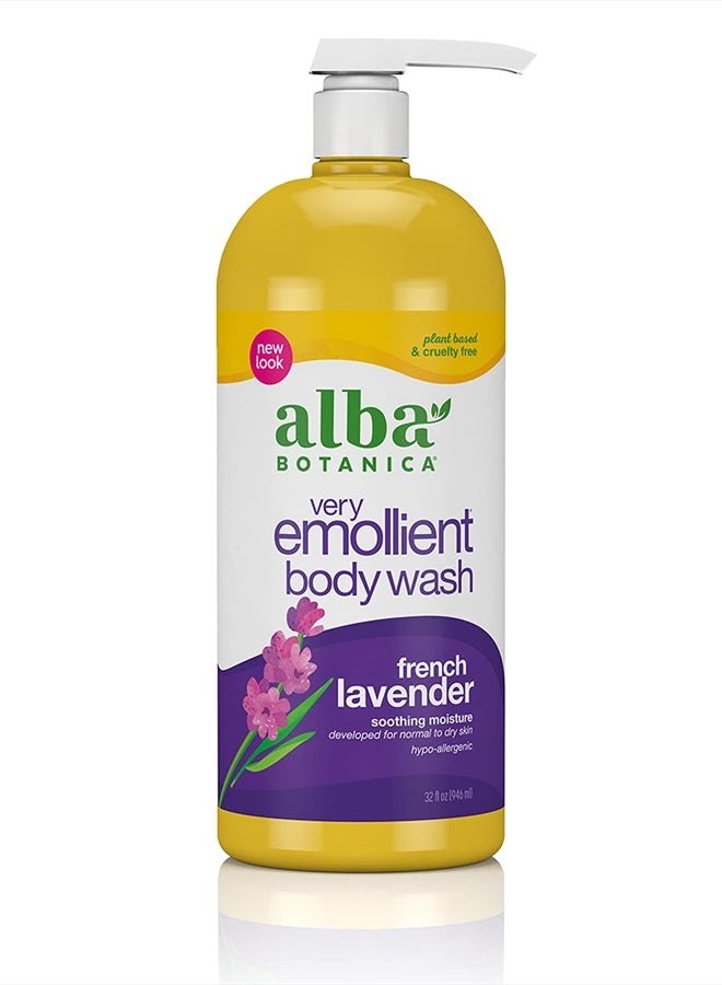 Alba Botanica غسول الجسم المرطب جداً، لافندر فرنسي، 32 أونصة - Image 1