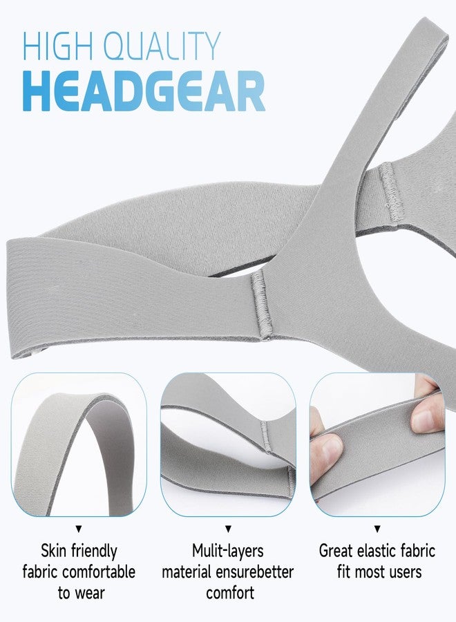 SyunsXoon 2 Packs Replacement Nuance Pro Headgear, CPAP Headgear Compatible with Philips Respironics Nuance Pro Gel Nasal Pillows Mask, Soft Adjustable Head Strap - Image 2