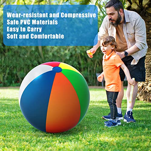 Pijaborg Big Beach Ball 24 Inch Diameter, Inflatable Beach Ball Bulk 1 Pack Durable and Thick Beach Balls for Pool Beach Outdoor Games & Activities - Image 3