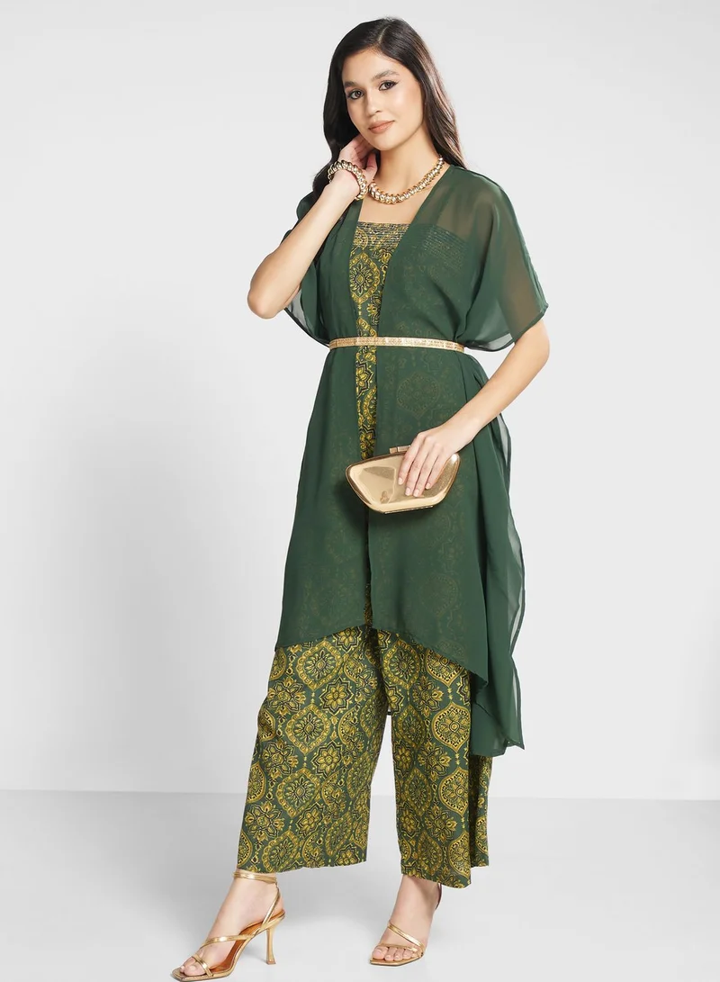 Biba Open front Dress and pant set