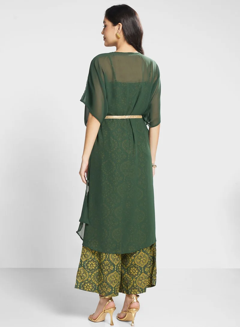 Biba Open front Dress and pant set