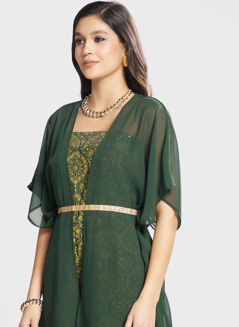 Biba Open front Dress and pant set