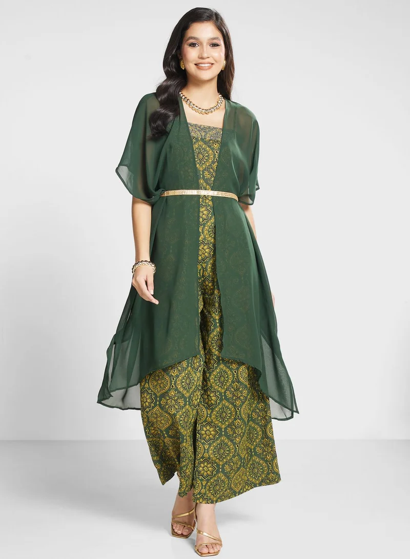 Biba Open front Dress and pant set