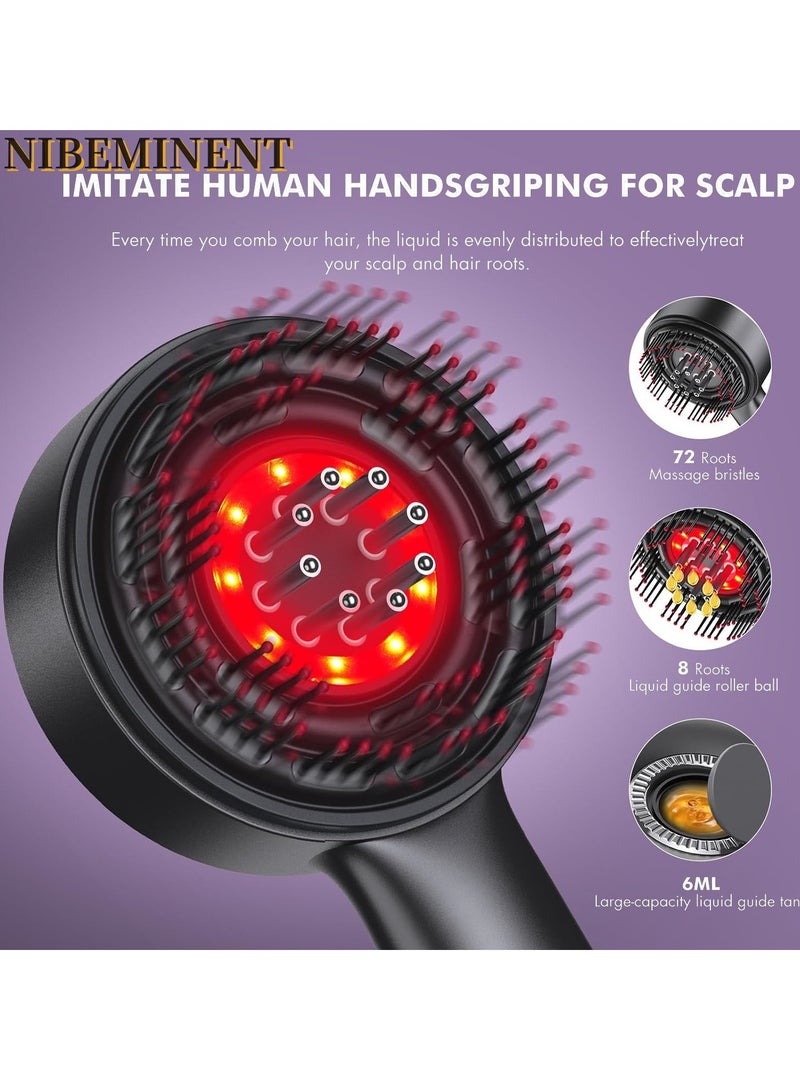 NIBEMINENT Scalp Massager Brush with Oil Applicator - Cordless Electric Hair Scalp Messenger, Shiatsu Head Massage, IPX7 Waterproof, Portable Deep Head Massager Comb For Hair Growth & Head Relaxation  - Image 4