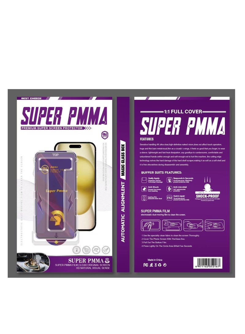 Best Choice Screen Protector for iPhone 15 Pro Max Solid Plastic Privacy Easy install with anti-peep view protection Dual protection against scratches and prying eyes. Made of clear solid PMMA, it includes an alignment tool for bubble-free, dust-free installation. Designed to maintain your privacy without sacrificing usability. - Image 4