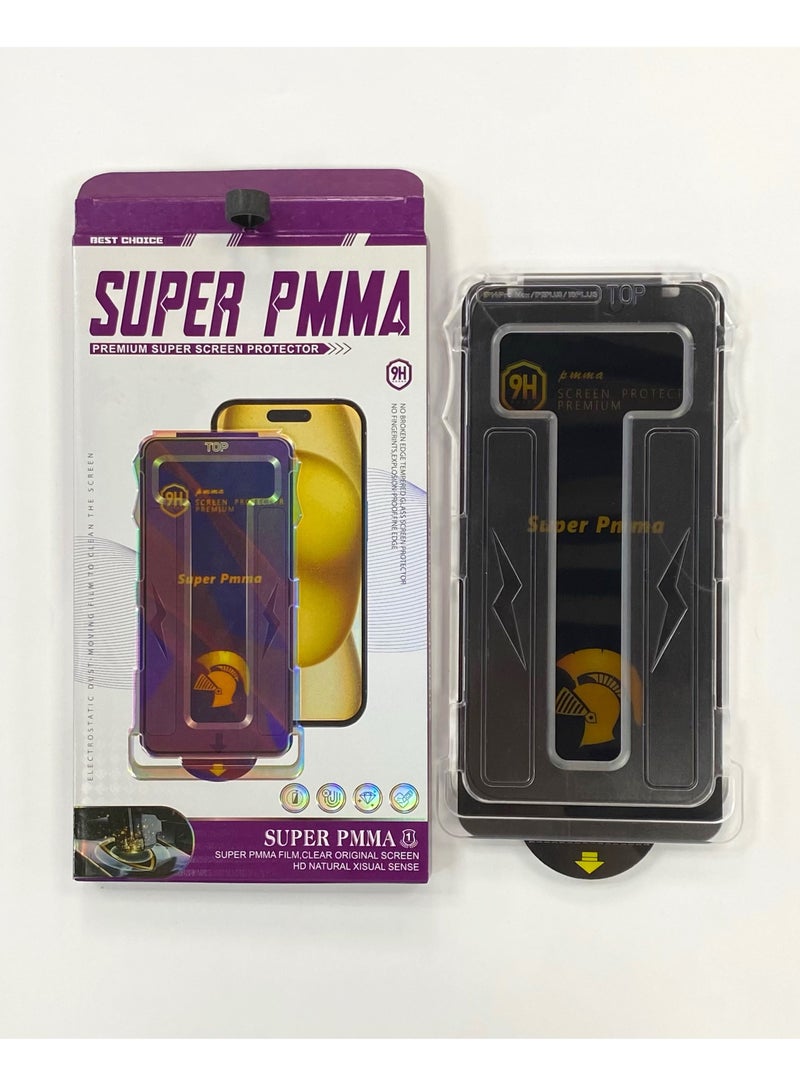 Best Choice Screen Protector for iPhone 15 Pro Max Solid Plastic Privacy Easy install with anti-peep view protection Dual protection against scratches and prying eyes. Made of clear solid PMMA, it includes an alignment tool for bubble-free, dust-free installation. Designed to maintain your privacy without sacrificing usability. - Image 2