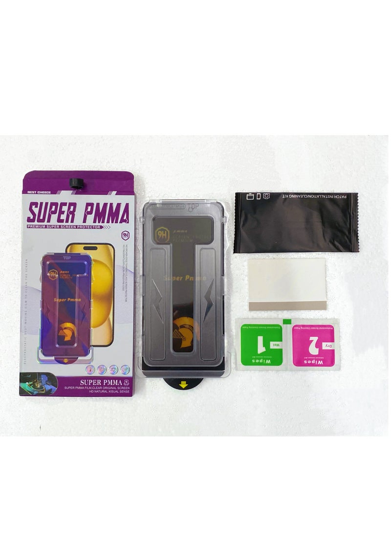 Best Choice Screen Protector for iPhone 15 Pro Max Solid Plastic Privacy Easy install with anti-peep view protection Dual protection against scratches and prying eyes. Made of clear solid PMMA, it includes an alignment tool for bubble-free, dust-free installation. Designed to maintain your privacy without sacrificing usability. - Image 3