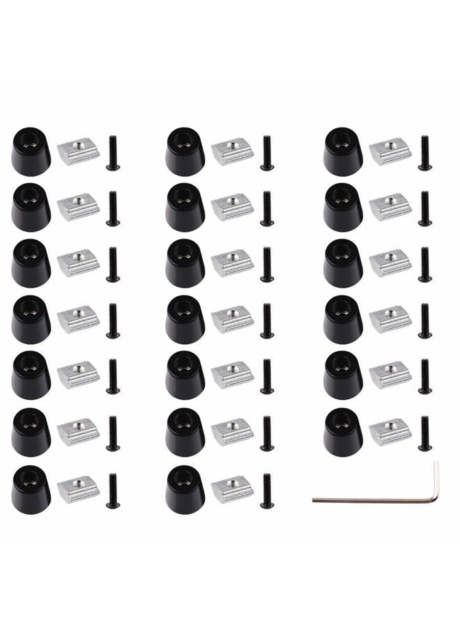 MakerHawk 20 Sets Anti-Vibration Rubber Landing Mat Feet, T Sliding Nut Block Square Nuts, M3 Screws with 1pc Wrench 3D Printer Accessories for 2020 Aluminum Extrusion Profile - Image 1