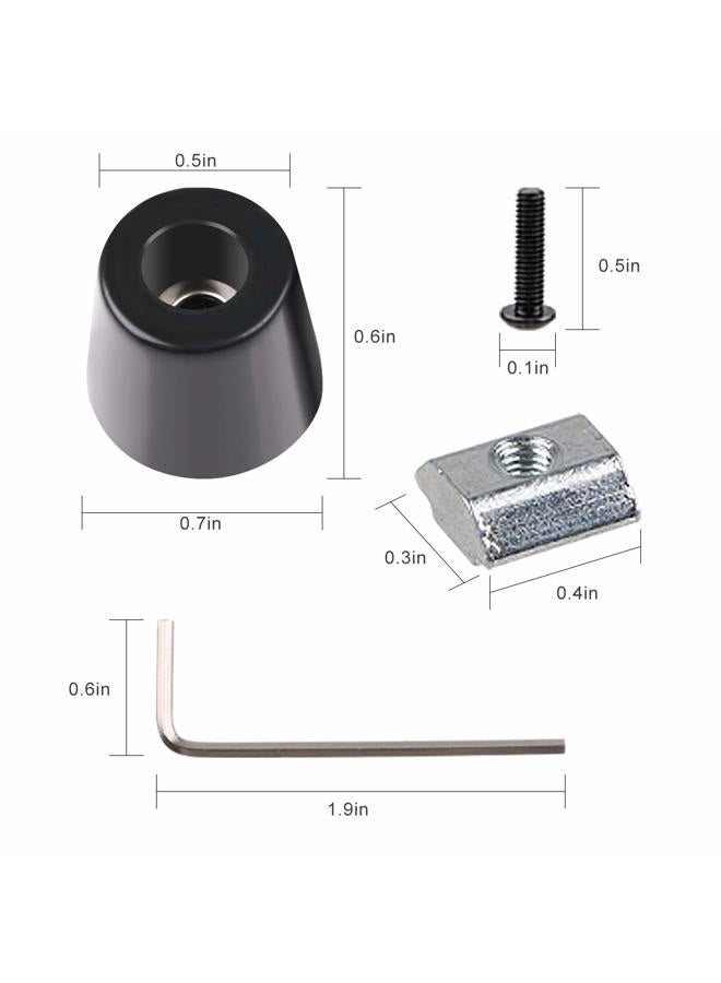 MakerHawk 20 Sets Anti-Vibration Rubber Landing Mat Feet, T Sliding Nut Block Square Nuts, M3 Screws with 1pc Wrench 3D Printer Accessories for 2020 Aluminum Extrusion Profile - Image 4