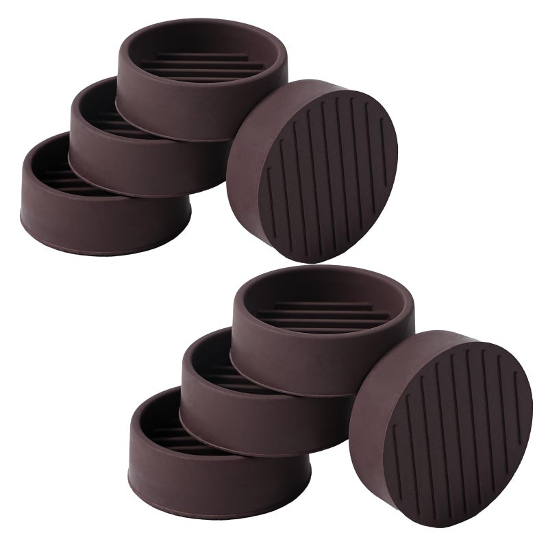 Jayen 1.5X1.5 Round Rubber Furniture Caster Cups, Anti-Sliding Furniture Pads Bed Stopper Floor Protectors With Grip - Protect Any Flooring - Image 1