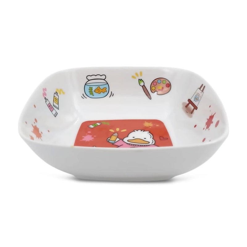 Superware Melamine Kids Snack Plate and Bowl Set of 2 Cute Duck Design Durable Dinnerware for Toddlers Children Feeding BPA Free Non Toxic Home Kitchen Dining - Image 4