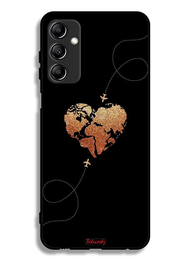 Tolwak Samsung Galaxy A24 4G Protective Case Cover Airplanes Touching Heart - Image 1