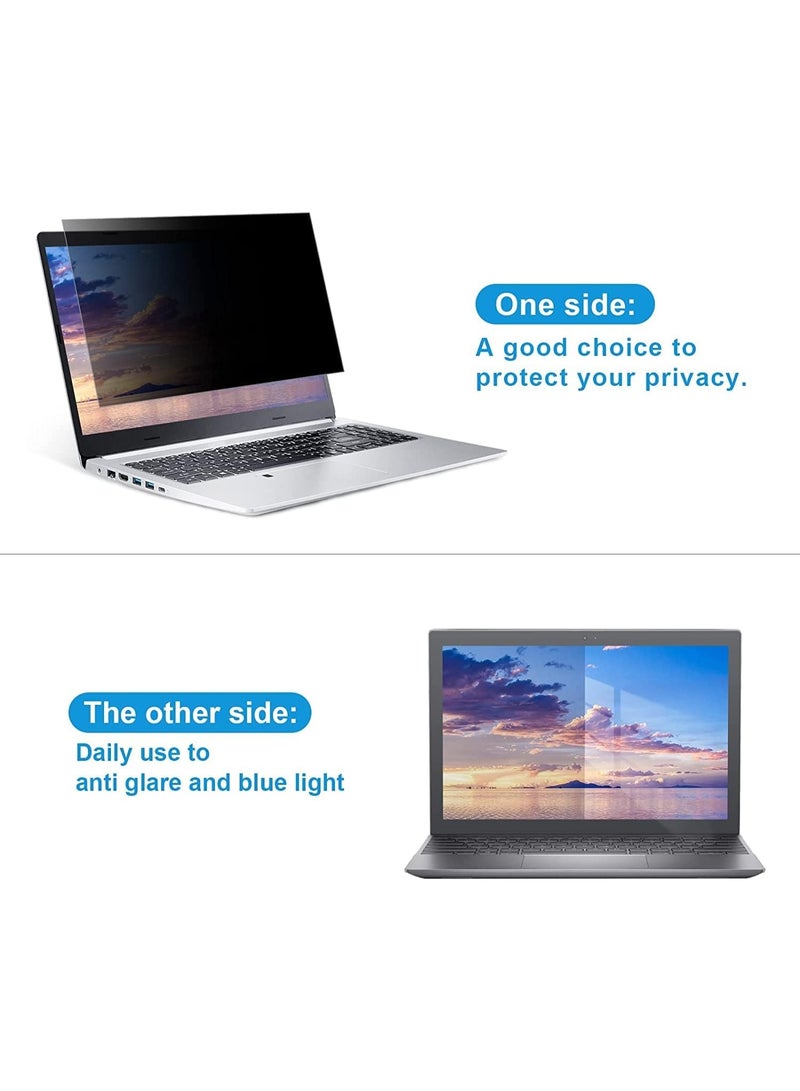 Nano Laptop Privacy Screen 15.6 Inch 16:9, No Glue Computer Monitor Privacy Shield, Matte Anti Glare Blue Light Filter Compatible with Lenovo Hp Huawei Honor Xiaomi Redmi Dell Acer Asus Thinkpad Envy Xps - Image 3