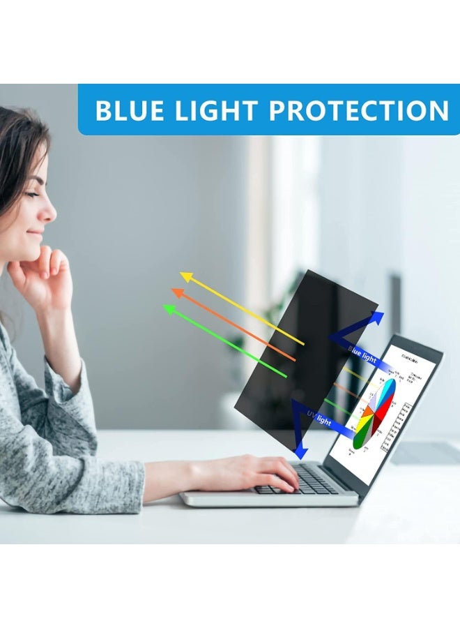 Nano Laptop Privacy Screen 15.6 Inch 16:9, No Glue Computer Monitor Privacy Shield, Matte Anti Glare Blue Light Filter Compatible with Lenovo Hp Huawei Honor Xiaomi Redmi Dell Acer Asus Thinkpad Envy Xps - Image 5