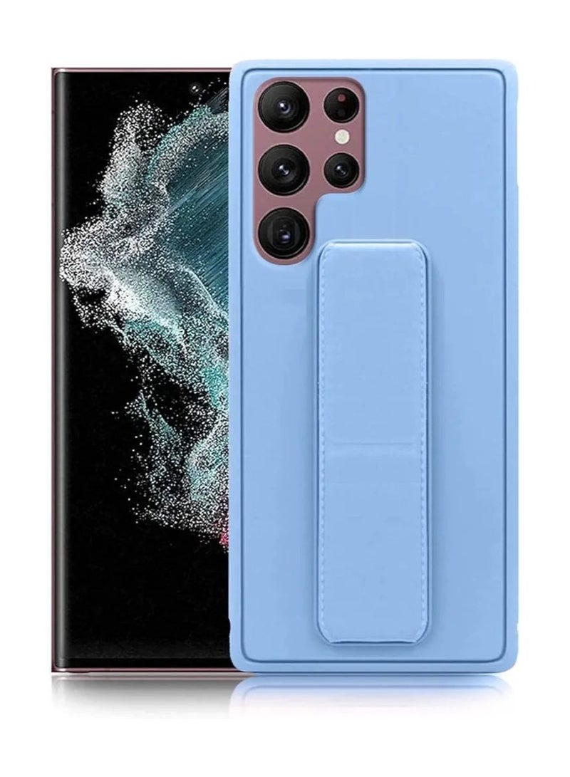 Denx Magnetic Case for Samsung Galaxy S23 Ultra, Back Stand Case Magnetic Car Holder, Premium Silicone Horizontal & Vertical Kickstand, with Multi Stand for Samsung Galaxy S23 Ultra (Light Blue) - Image 1