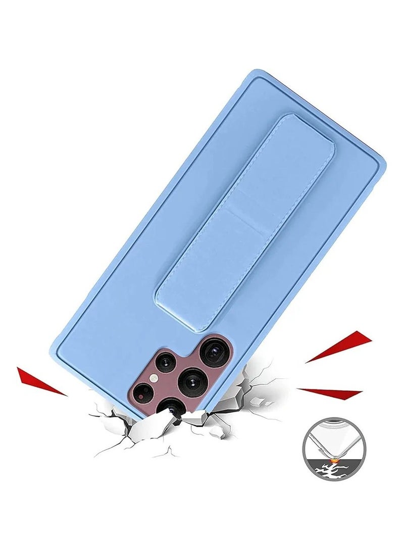 Denx Magnetic Case for Samsung Galaxy S23 Ultra, Back Stand Case Magnetic Car Holder, Premium Silicone Horizontal & Vertical Kickstand, with Multi Stand for Samsung Galaxy S23 Ultra (Light Blue) - Image 2