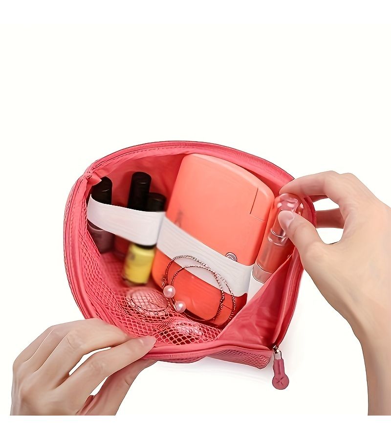 Dark Blue Portable Electronics Organizer Bag 9 06 Inch 6 3 Inch For USB Cables Headphones Pens And Digital Gadgets - Image 5