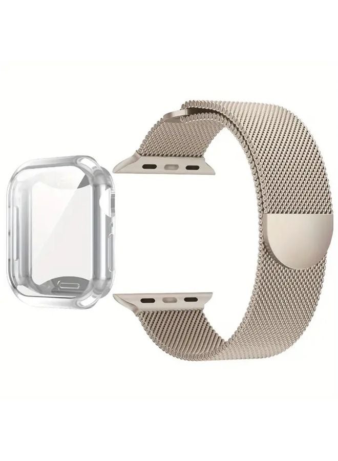 سوار ساعة ميلان المغناطيسي الوردي لساعة آي ووتش 40 ملم السلسلة 4 و 5 و 6 و SE - Image 4