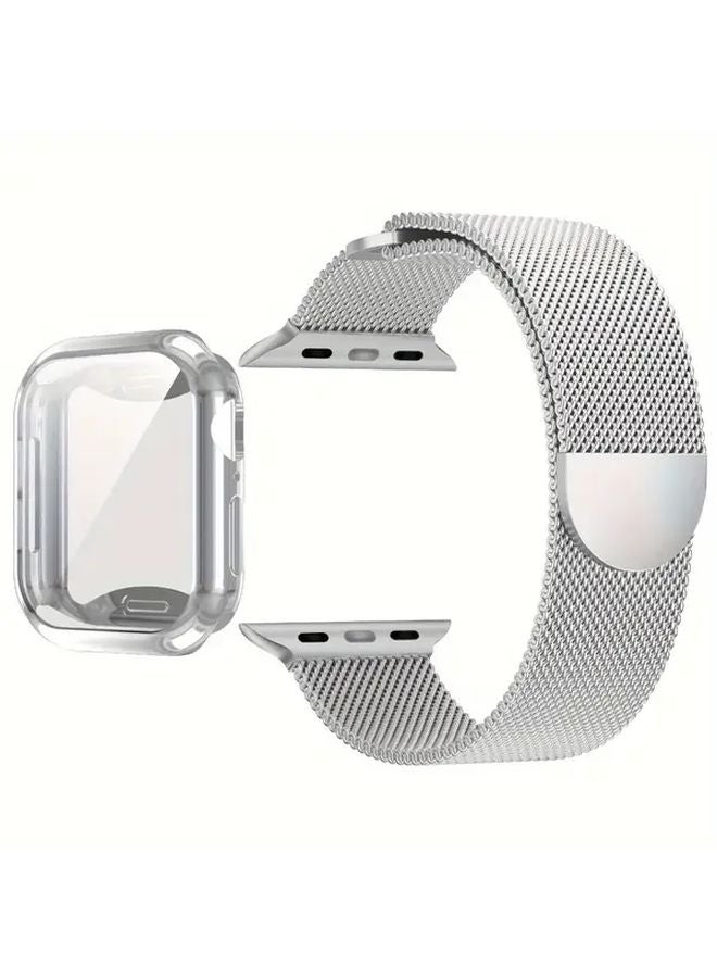 سوار ساعة ميلان المغناطيسي الوردي لساعة آي ووتش 40 ملم السلسلة 4 و 5 و 6 و SE - Image 5